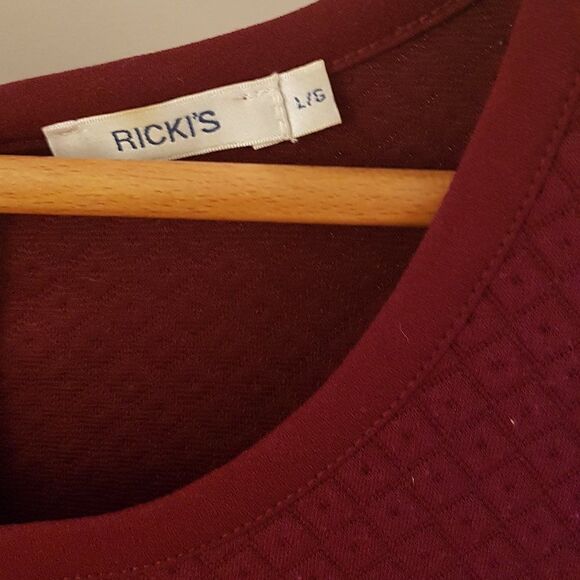 RICKI's NEW Gorgeous Mulberry Blouse Short Sleeve with  Back Zip * Large … - Picture 13 of 16